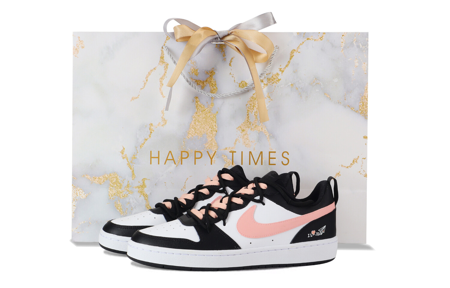 

Кроссовки Nike Court Borough Skateboard Shoes Women's Low-Top Pink, черный
