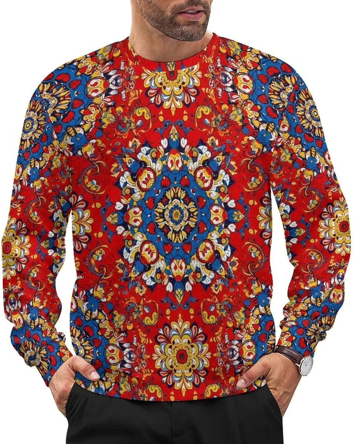 

Мужской свитер с длинным рукавом, мягкий и свободный Meaudiwes