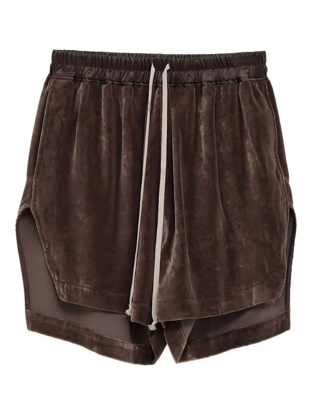 

Бархатные шорты с разрезами по бокам Rick Owens, коричневый
