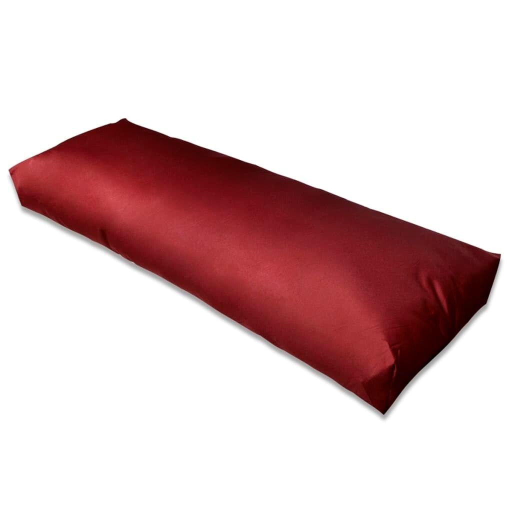 

The Living Store Мягкая подушка для спины винно-красный 120 x 40 x 10 см