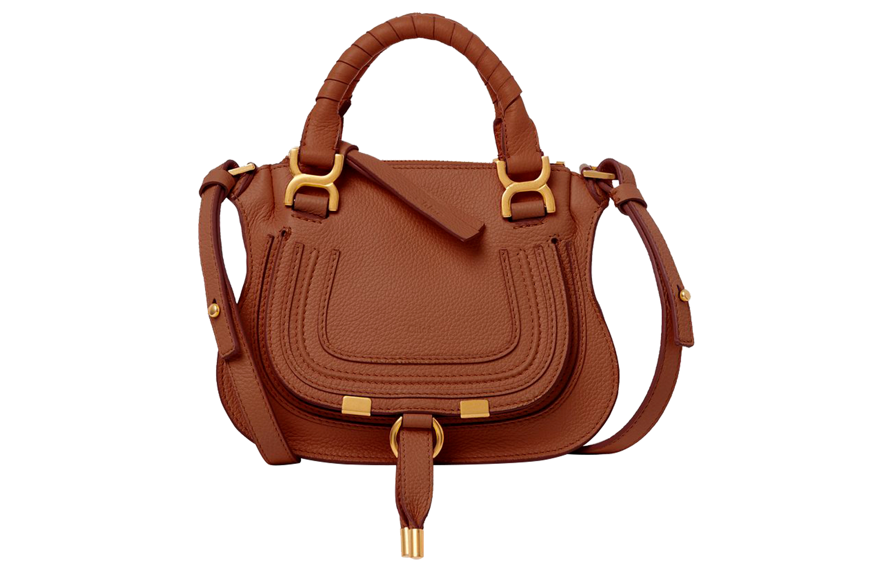 

Chloé Сумка Chloe Marcie из зернистой телячьей кожи, женская, через плечо, коричневого цвета