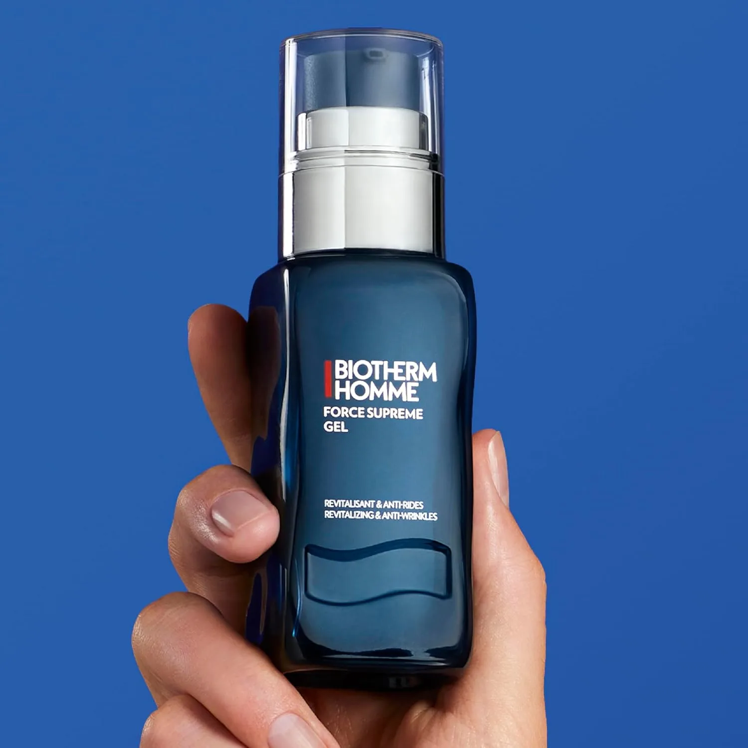 Biotherm Force Supreme Gel, восстанавливающий и омолаживающий гель-крем для мужчин с про-ксиланом и синими водорослями для более упругой и эластичной кожи, антивозрастной уход за кожей (1 шт.) 100 мл (1 шт.), Blue — фото 3