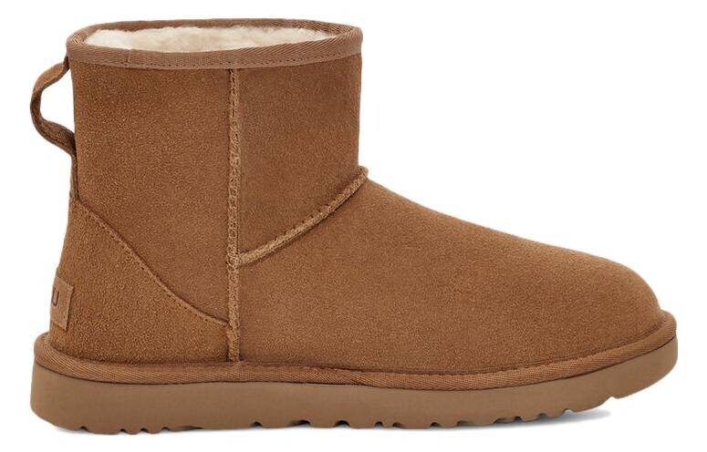 Классические мини-ботинки с боковым логотипом II, женские, каштановые Ugg — фото 2