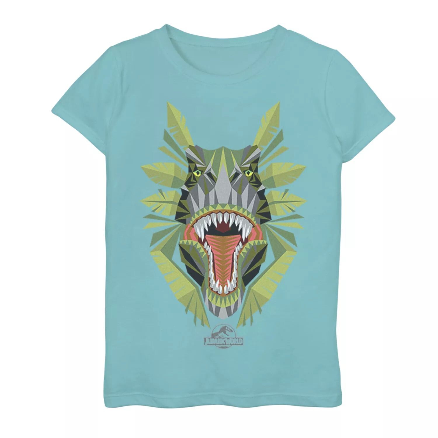 

Футболка с рисунком «Мир Юрского периода» Tikisaur Leaf Face Roar для девочек 7–16 лет Licensed Character