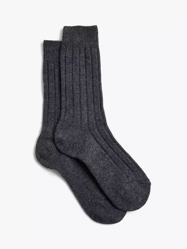 

Носки HUSH Murica Cashmere Blend Ribbed, цвет charcoal/grey