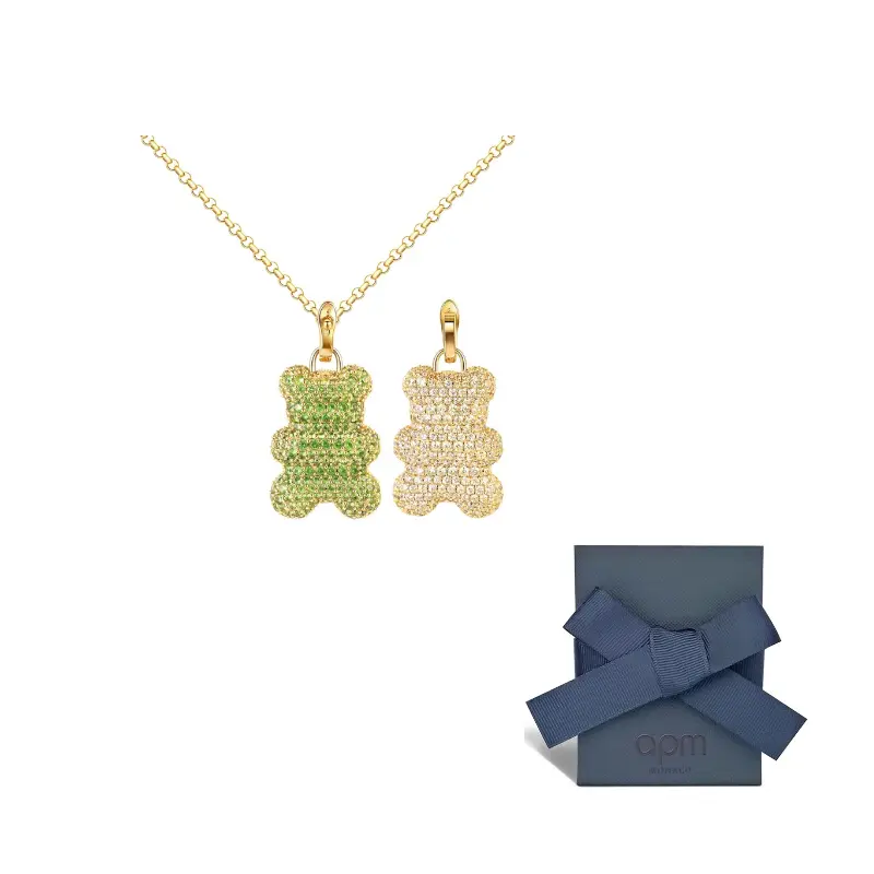 

Apm Monaco YUMMY Alloy Necklaces Unisex Green/Gold