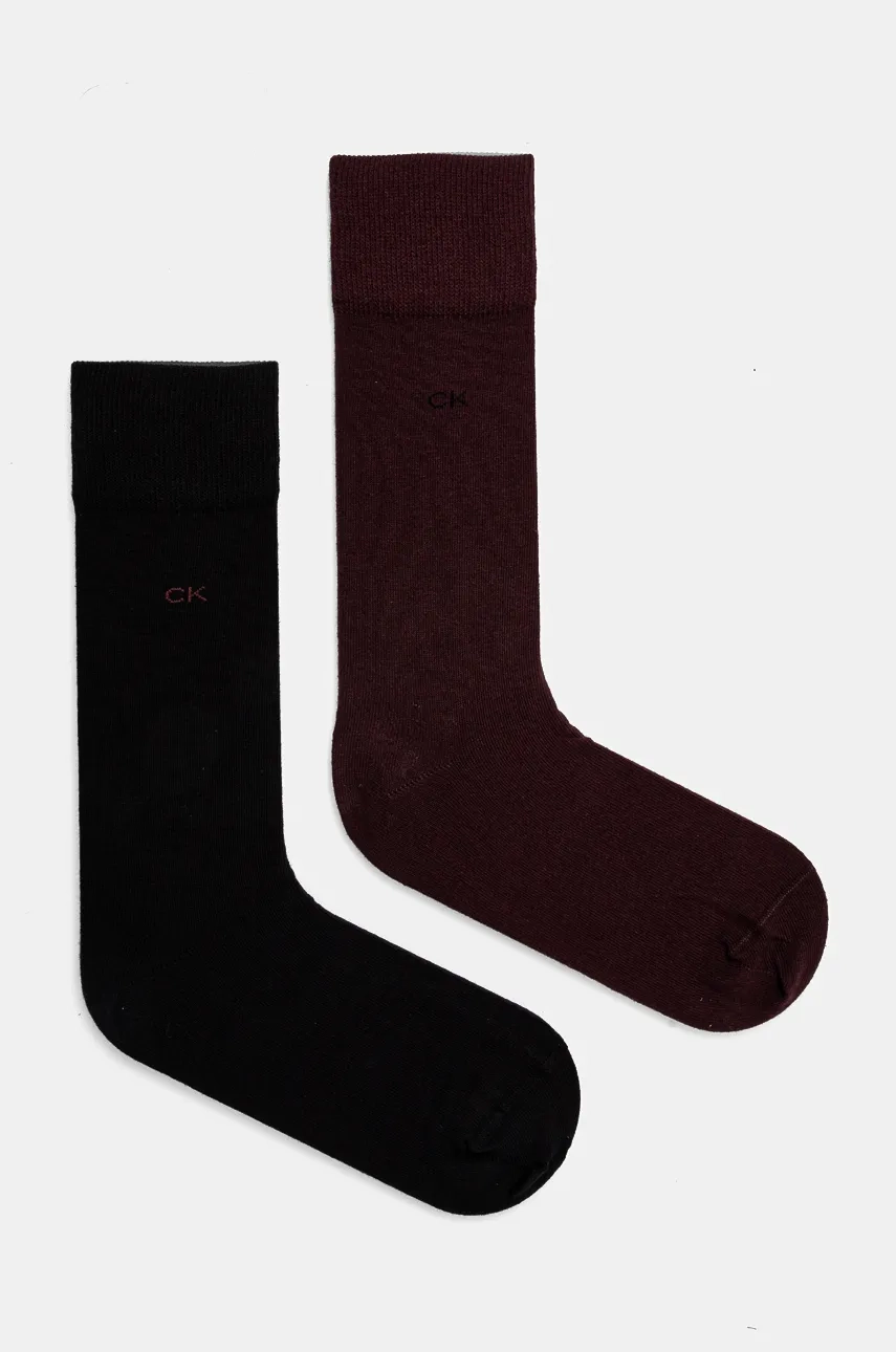 

2 упаковки носков Calvin Klein, гранатовый