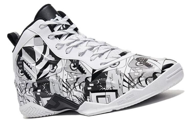 Кроссовки QIAODAN Vintage Basketball Shoes Men Mid-top White, белый — фото 4