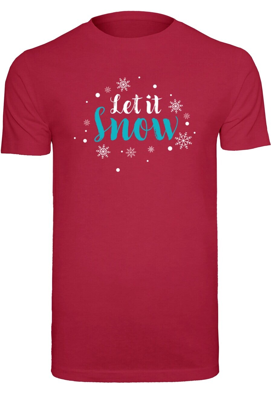 

Футболка Merchcode LET IT SNOW, красный