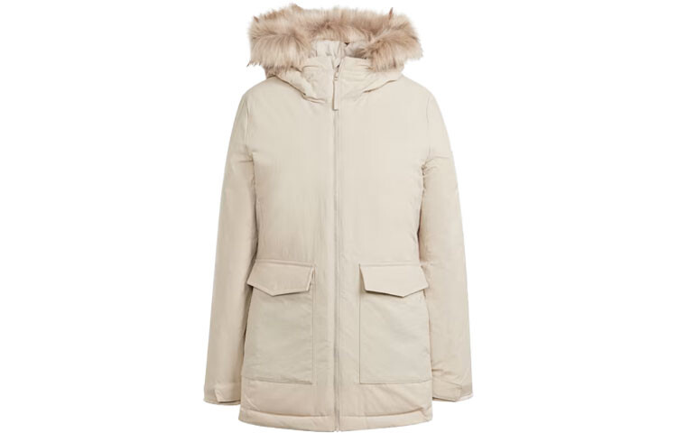 

Парка с капюшоном Adidas Fur, бежевый