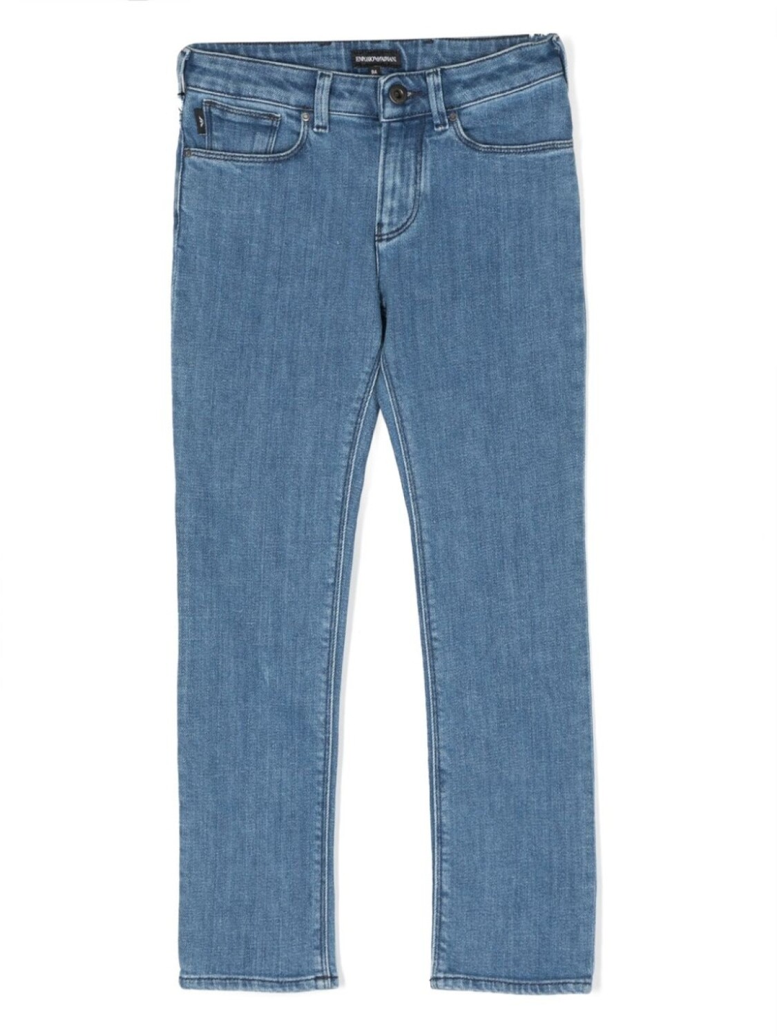 

Emporio Armani Kids прямые джинсы с логотипом, синий