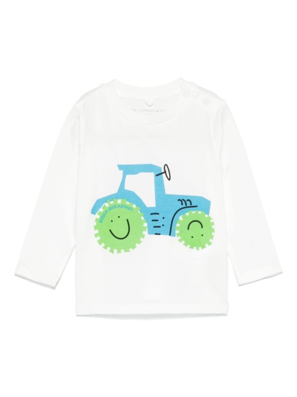 

Stella McCartney Kids футболка с иллюстрацией и принтом, белый