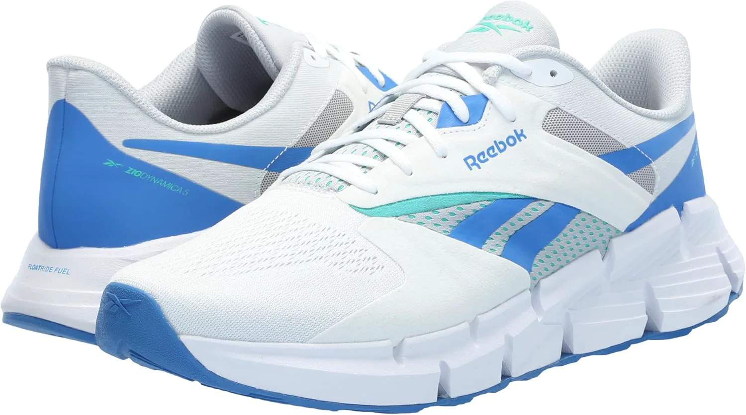 Кроссовки Reebok для взрослых унисекс Zig Dynamica 5, белый/синий/серый — фото 3