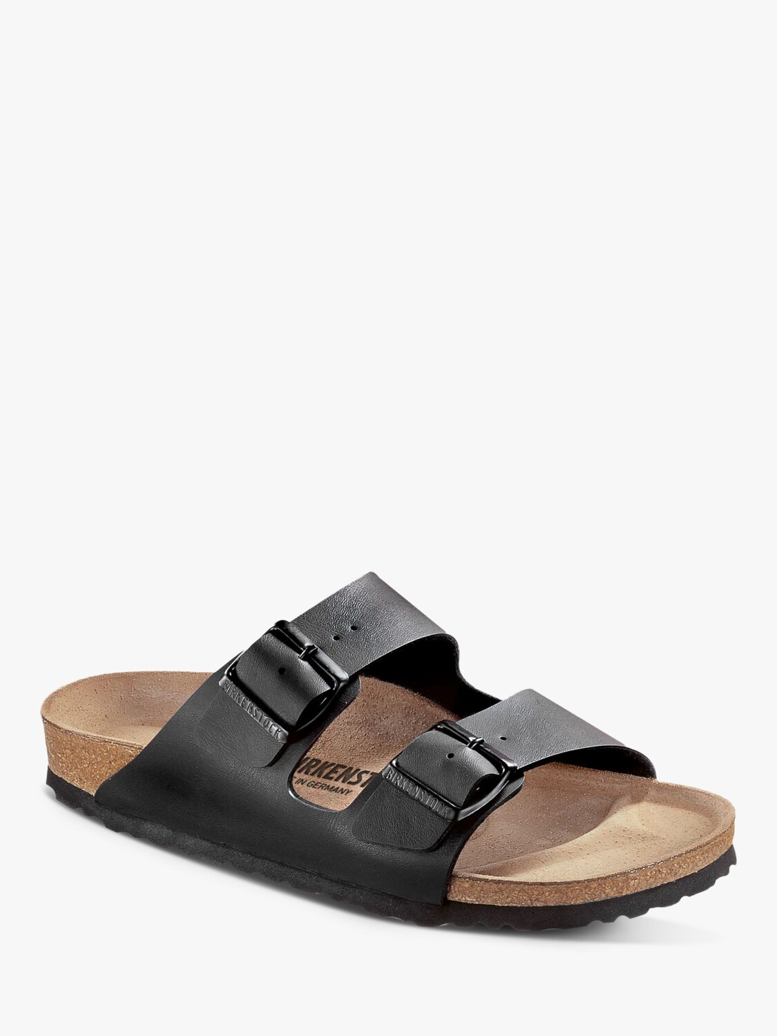 Birkenstock Arizona Узкие сандалии Birko Flor с двумя ремешками, черные — фото 2
