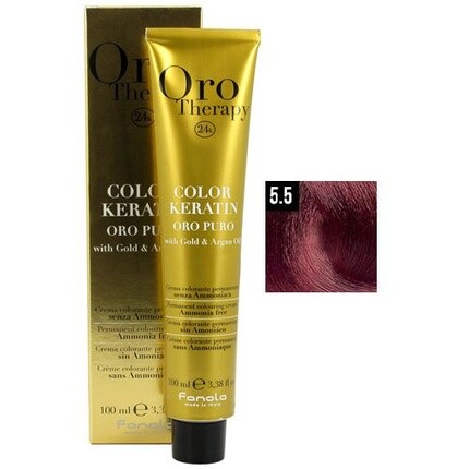 Oro Therapy Color Keratin 5.5 100 мл - Светло-коричневый, красное дерево, Fanola — фото 2
