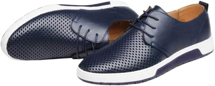 

Мужские лоферы WAOLSU с шнуровкой из искусственной кожи, формальная обувь, дышащие, удобные, повседневные, голубой