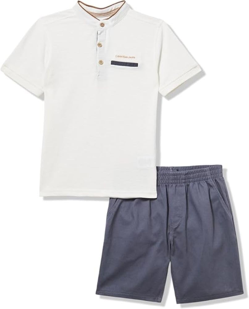 

Комплект шорт Calvin Klein для мальчиков, 2 шт., Marshmallow/Ombre Blue