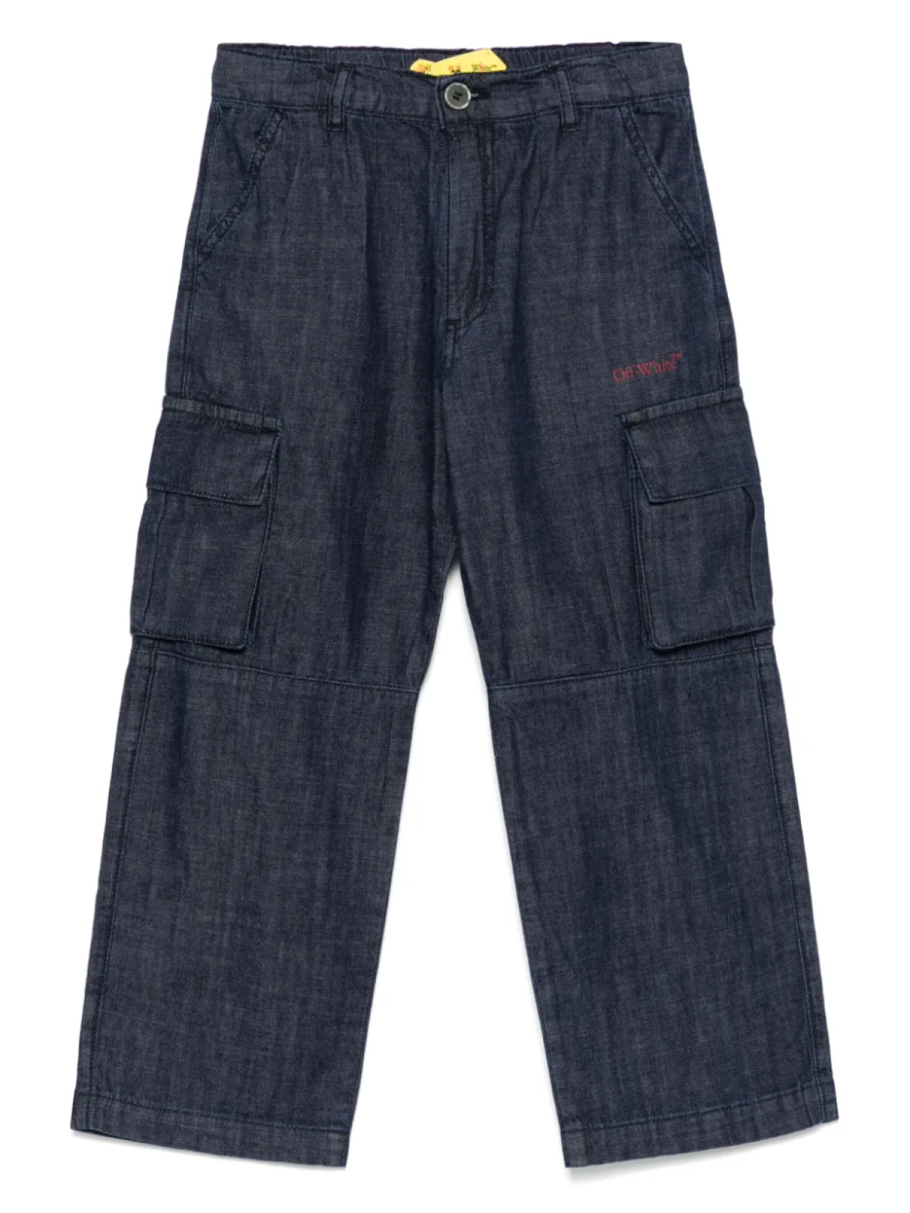 

Off-White Kids Diagonal Bookish джинсы карго, синий