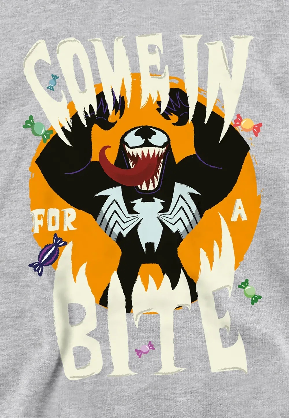 Детская худи Marvel Venom Bite, серый — фото 2