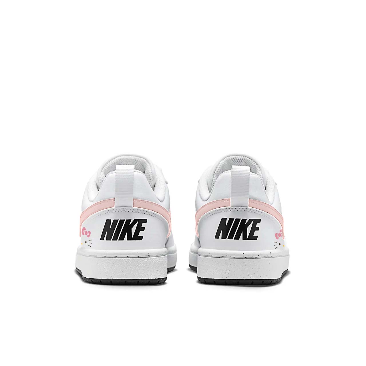 Nike Кроссовки для скейтбординга Court Borough Sweetheart Meow низкие детские, устойчивые к истиранию, White Pink Unisex — фото 4