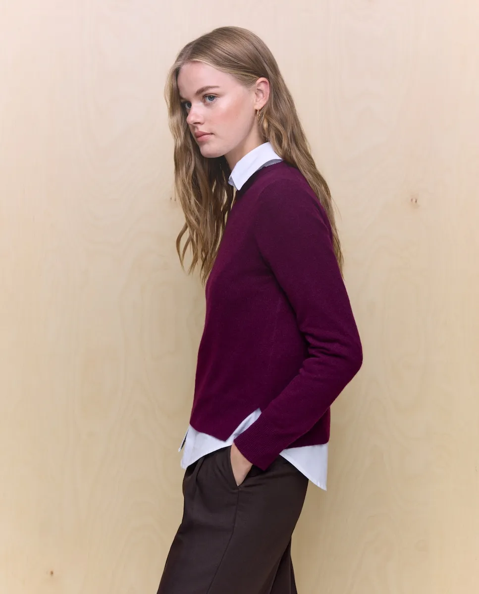 

Женский джемпер с круглым вырезом Easy Wear, бордовый