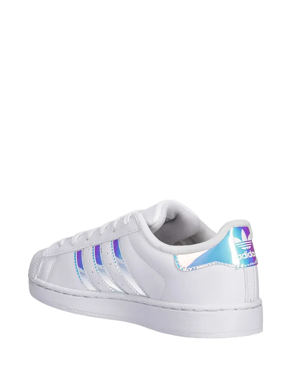 Кроссовки Superstar из кожи в полоску Adidas Kids, белый — фото 2