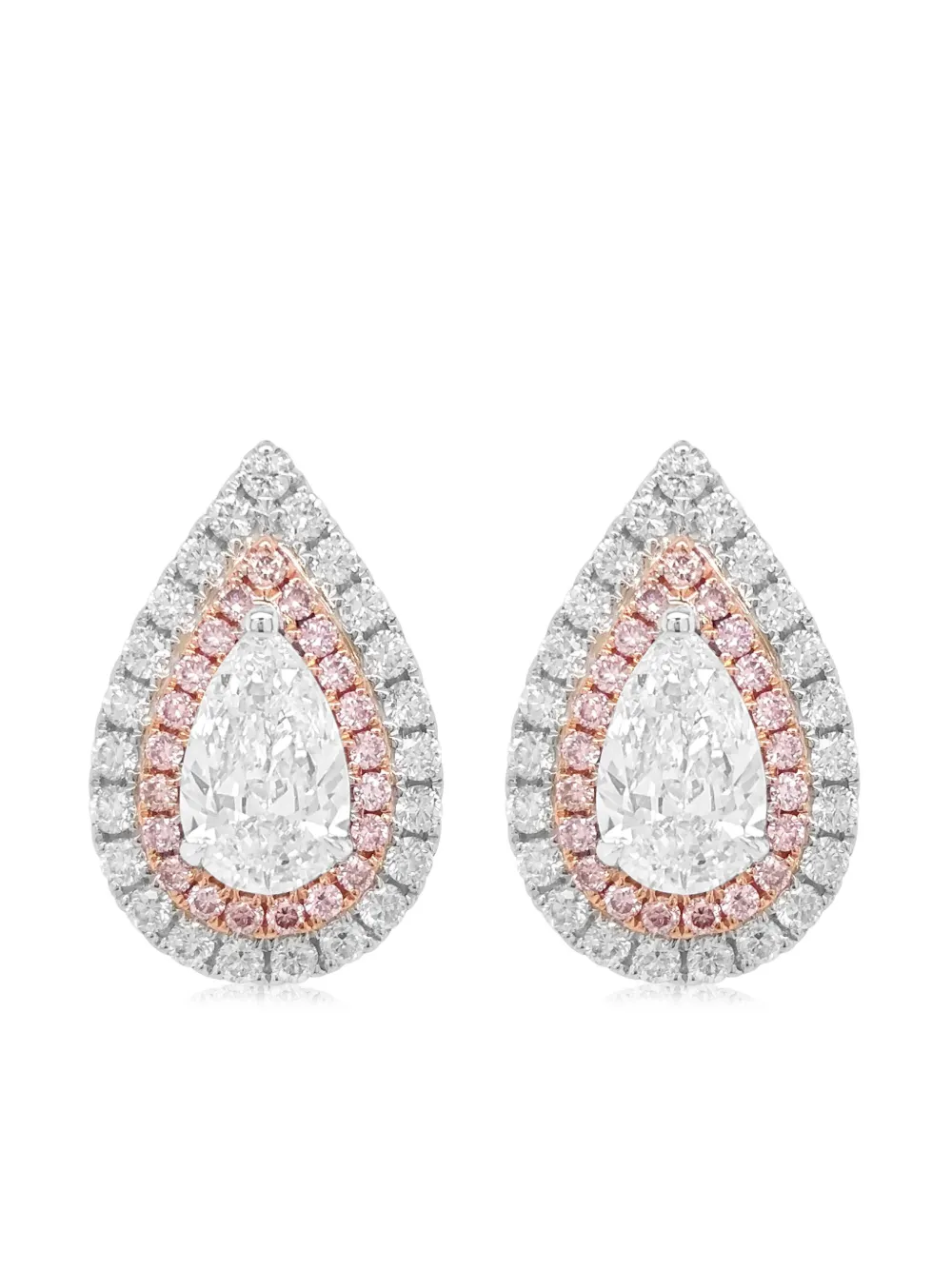 

Серьги из белого золота с бриллиантами HYT Jewelry, серебяный