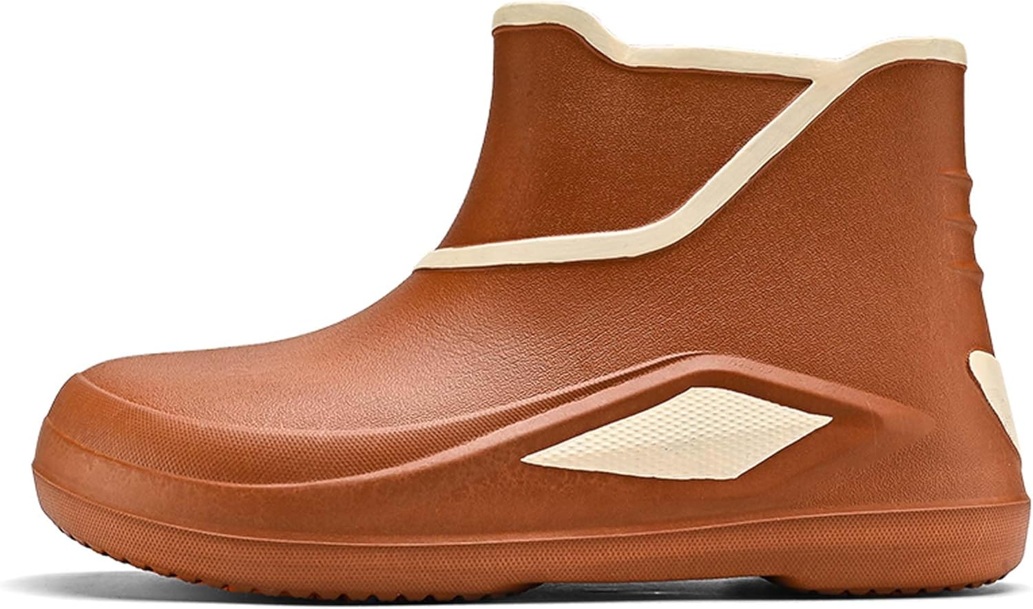 

Мужские кулинарные туфли летние новые водонепроницаемые тапочки модные шлепанцы стильные ботинки, простая повседневная обувь, водонепроницаемые кухонные туфли Generic, коричневый