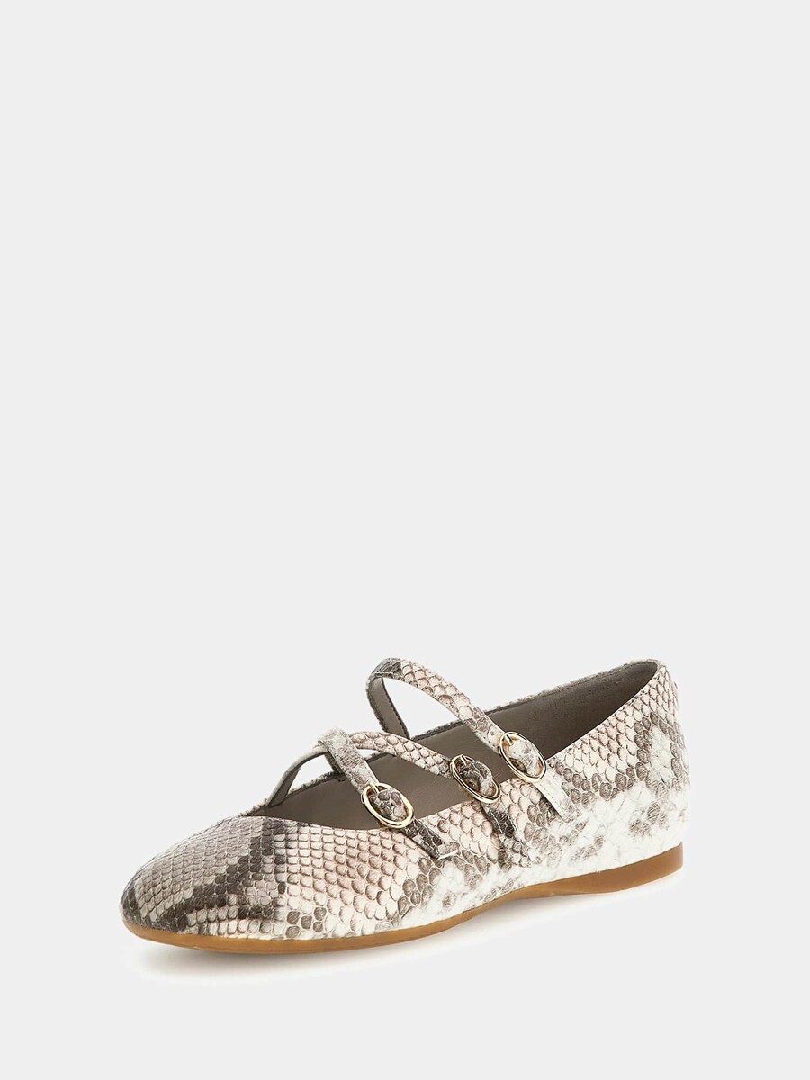 Балетки с ремешком GUESS Kaldra, цвет Beige/Ecru