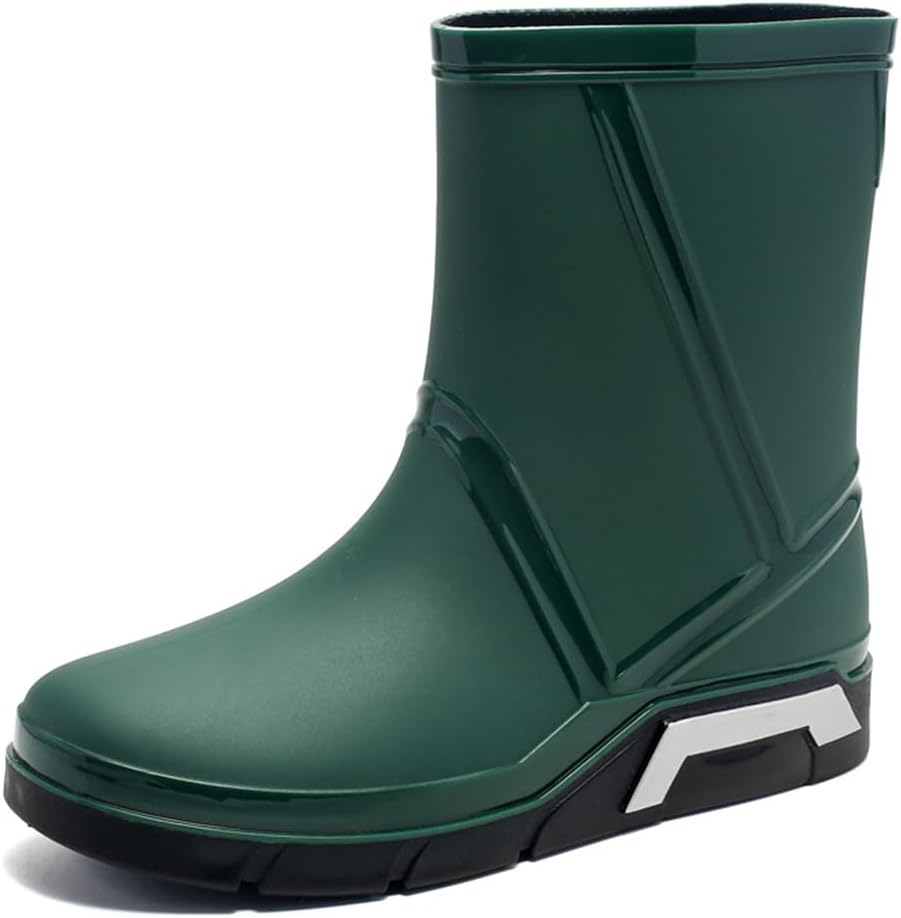 

Мужские резиновые сапоги Rojeam, водонепроницаемые, для сада и прогулок на открытом воздухе, средние по голенище, зеленый