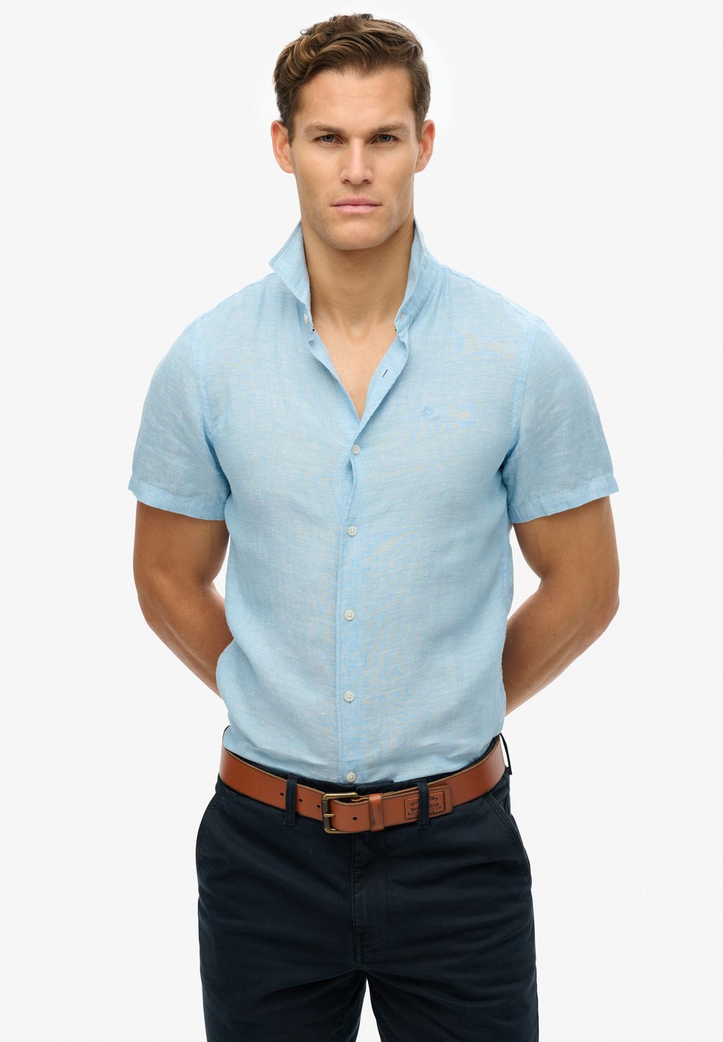 

Рубашка EMBROIDERED VACATION Superdry, синий