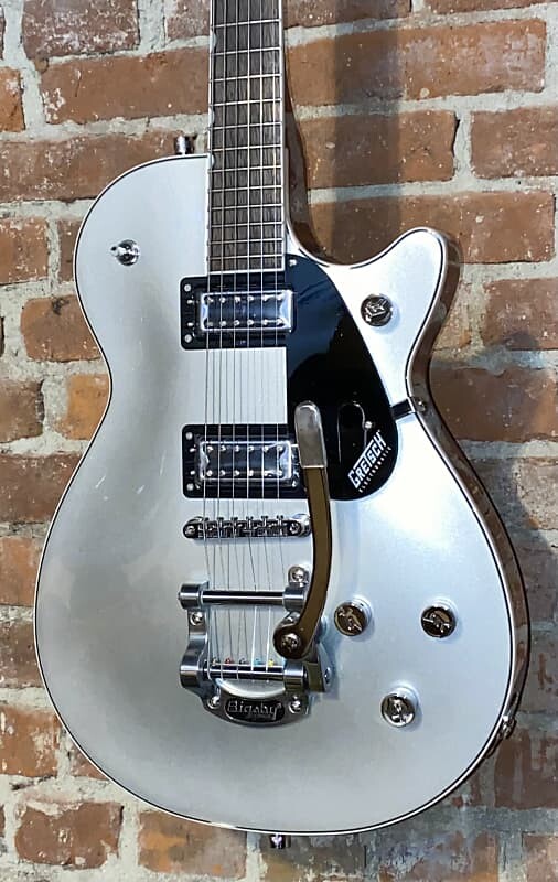 

Электрогитара 2021 Gretsch G5230T Electromatic Jet FT Bigsby Airline Silver, Support Small Biz & Buy it Here