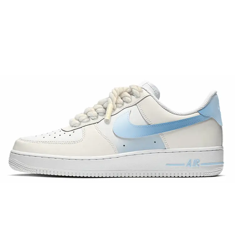 

Nike Кроссовки Air Force 1 с противоскользящим покрытием, износостойкие, низкие, мужские, белые, синие