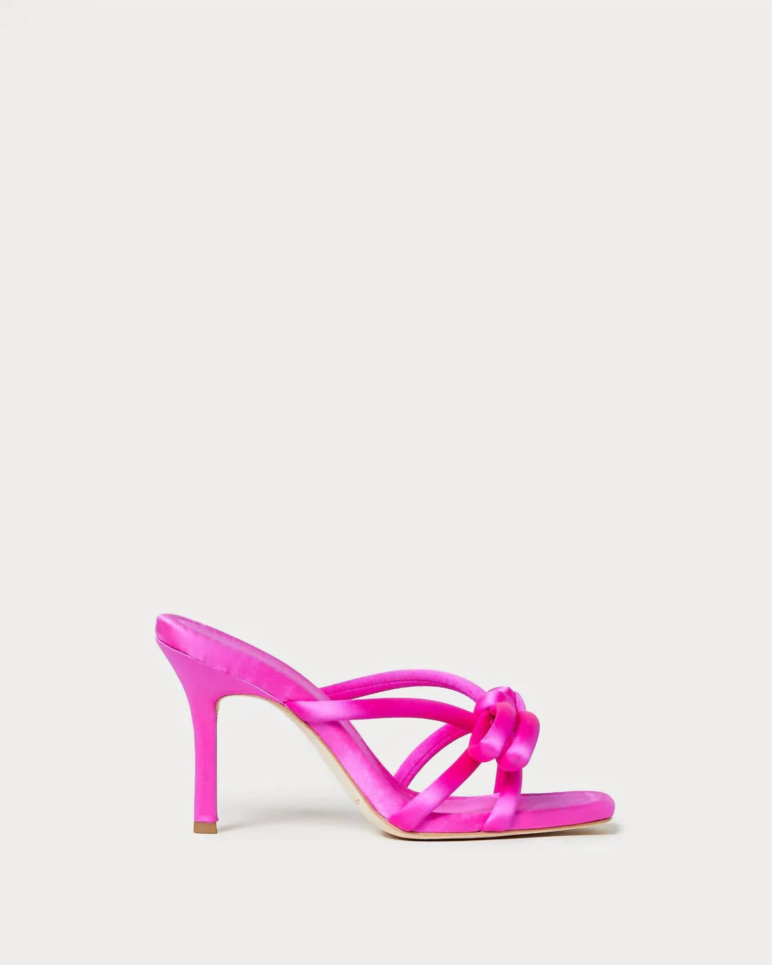 Женские босоножки Margi Bow на каблуке цвета фуксии Loeffler Randall, фуксия — фото 2