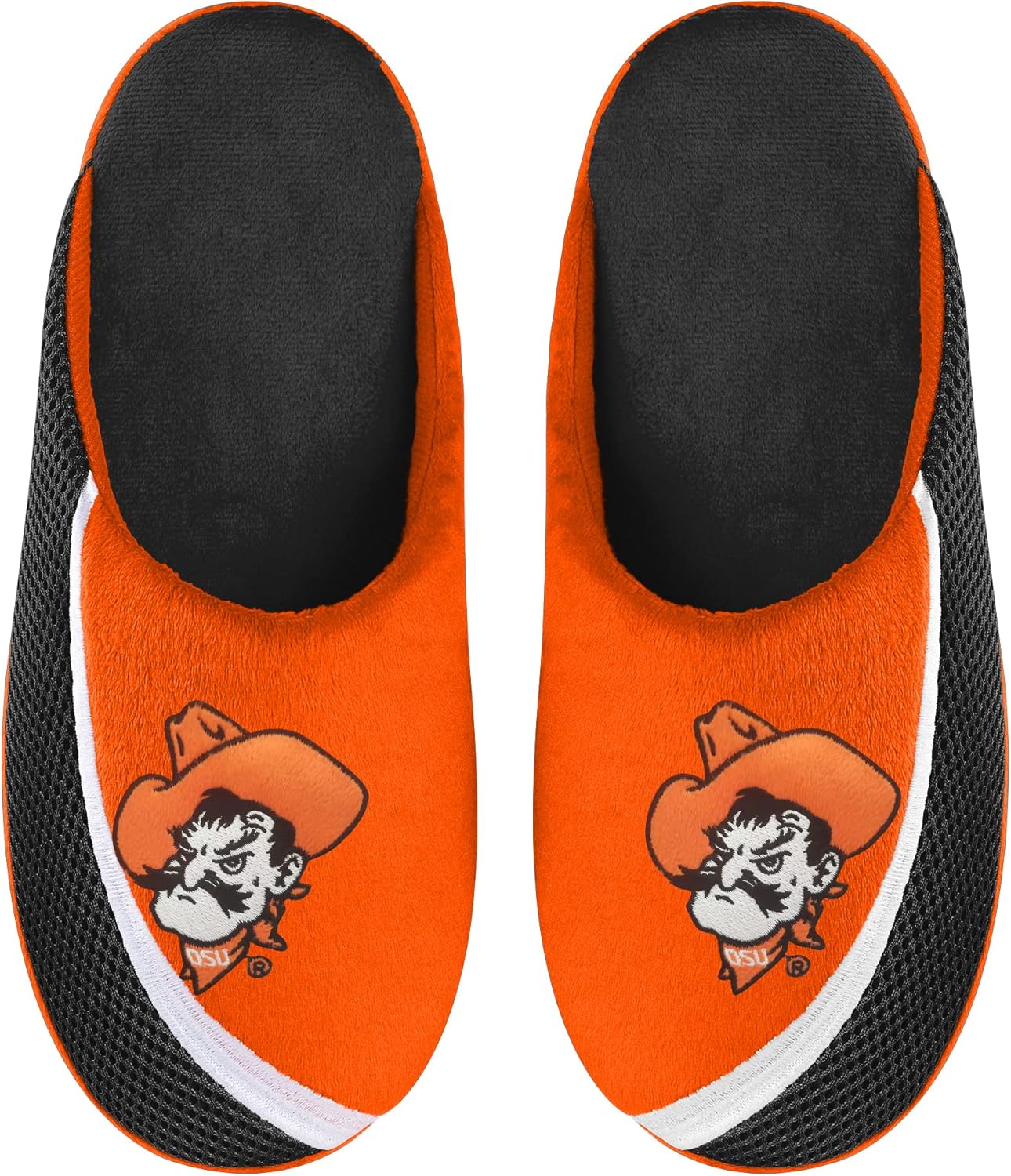 

Мужские тапочки FOCO NCAA 2022 с большим логотипом и цветной окантовкой, Oklahoma State Cowboys