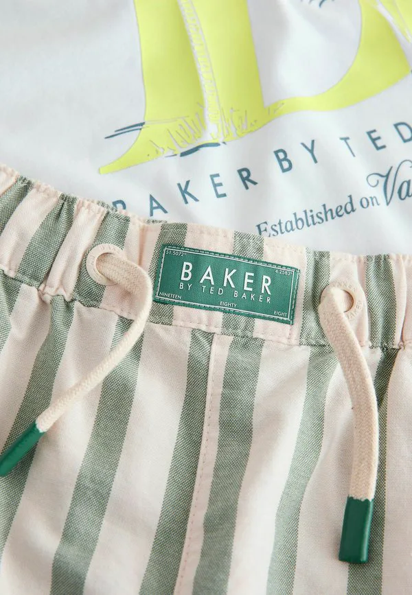 Шорты в графическую полоску, стандартного кроя Baker By Ted Baker, White — фото 3
