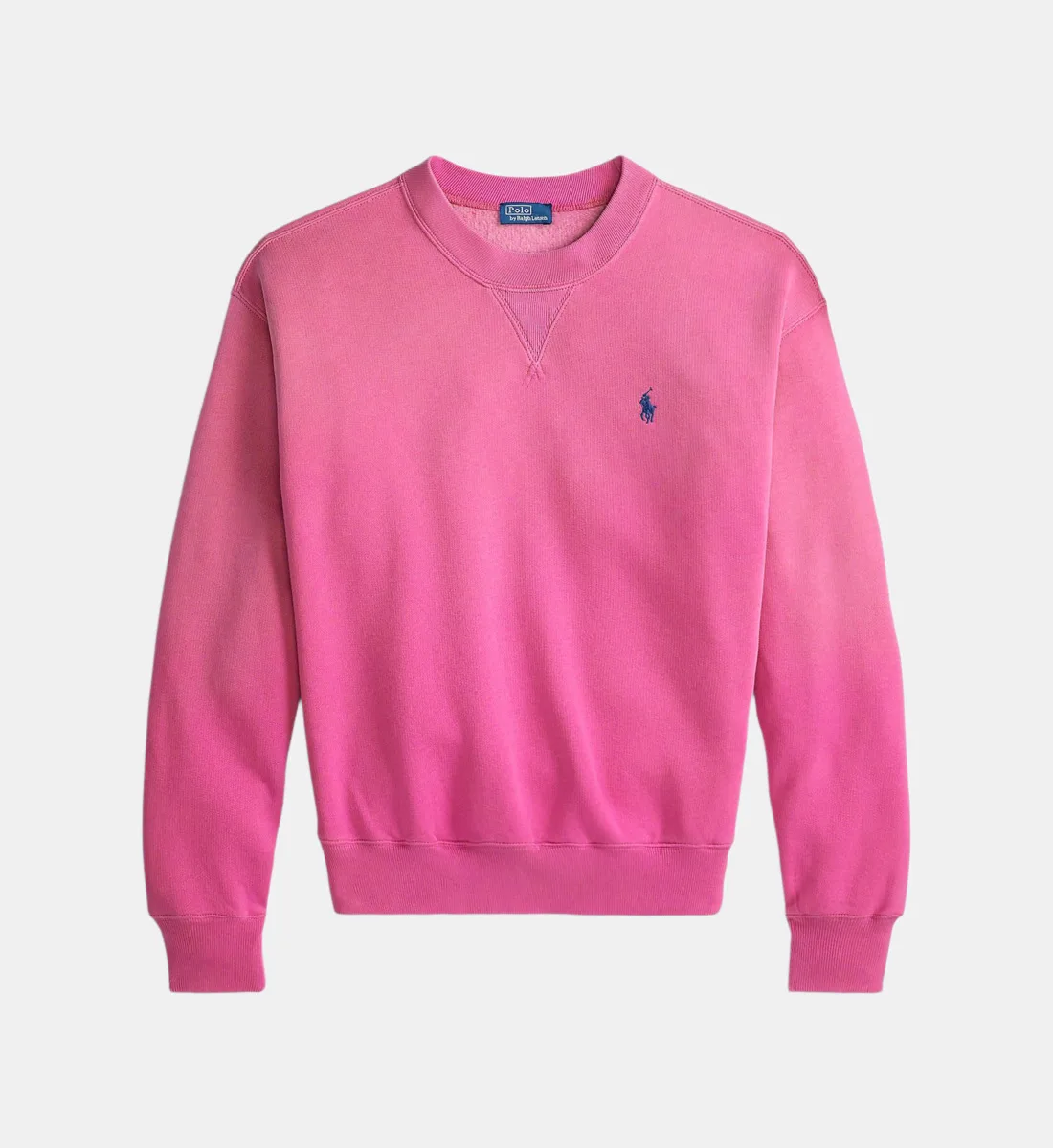Свободный фирменный свитшот из смешанного хлопка POLO RALPH LAUREN, розовый — фото 2
