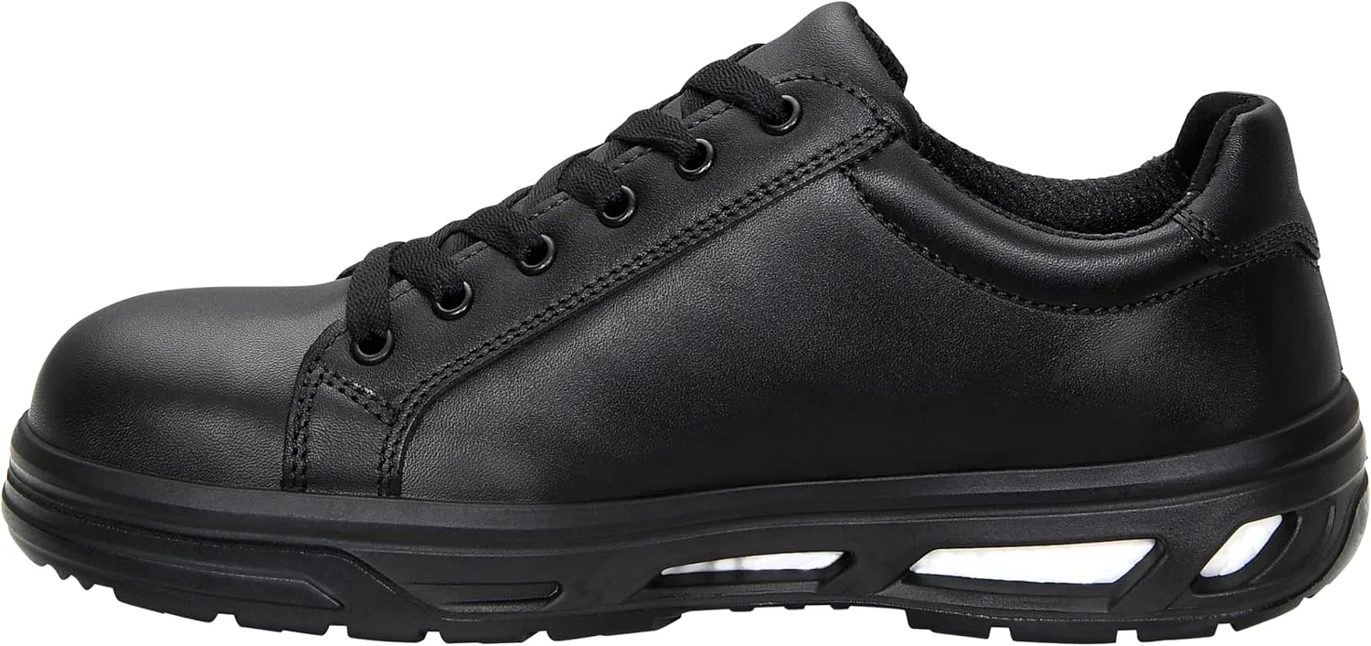 Защитные ботинки ELTEN Noel XX10 Black Low ESD S2 для мужчин и женщин, изготовлены из кожи и стальных защитных носков, легкие, спортивные, черный — фото 3
