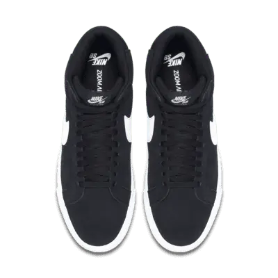Кроссовки Nike SB Zoom Blazer Mid Skate Shoes, цвет Black/White/White/White — фото 4