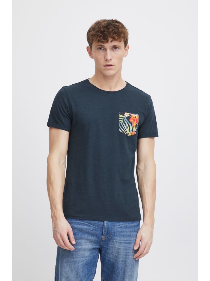 

BLEND Рубашка с круглым вырезом BHFlorens синего цвета