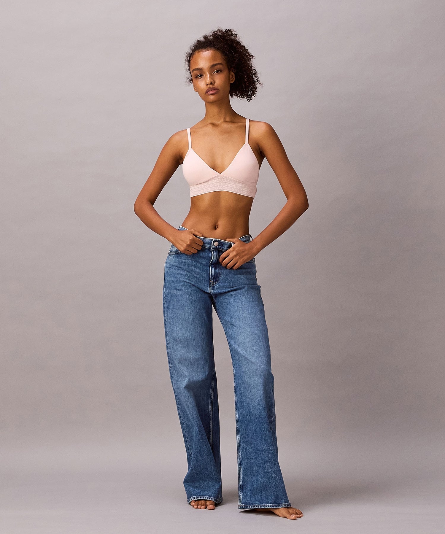 Бюстгальтер-треугольник Lightly Line, нижнее белье QP3461O Calvin Klein, NYMPHS THIGH — фото 4