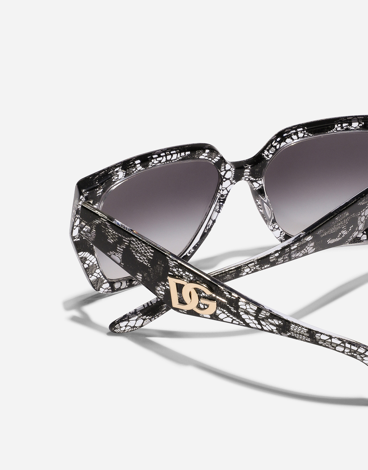 Солнцезащитные очки dg crossed Dolce & Gabbana, черный — фото 4