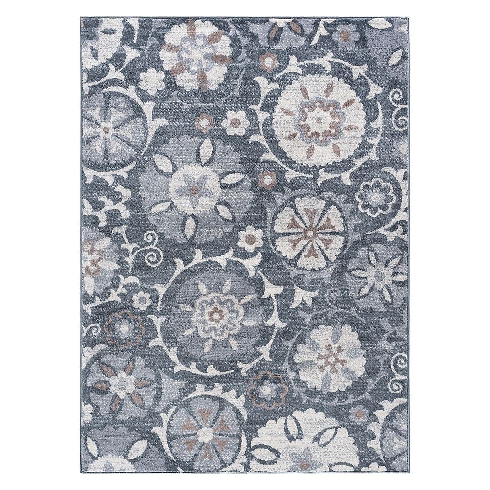

КХЛ Коврики Венди Традиционный цветочный ковер KHL Rugs, цвет Charcoal