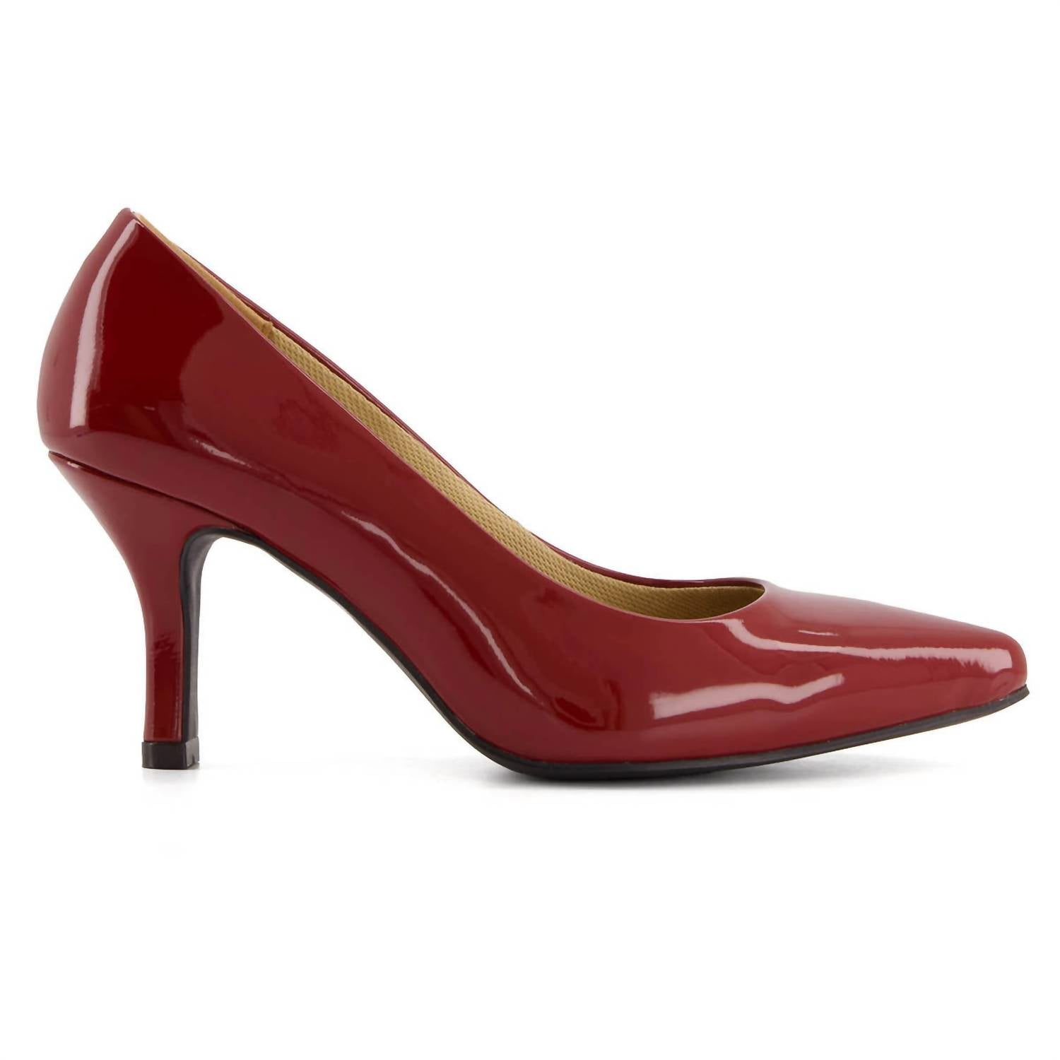 Женские туфли Comfort Plus на среднем каблуке Stilettos в средне-красном цвете Andrea — фото 2