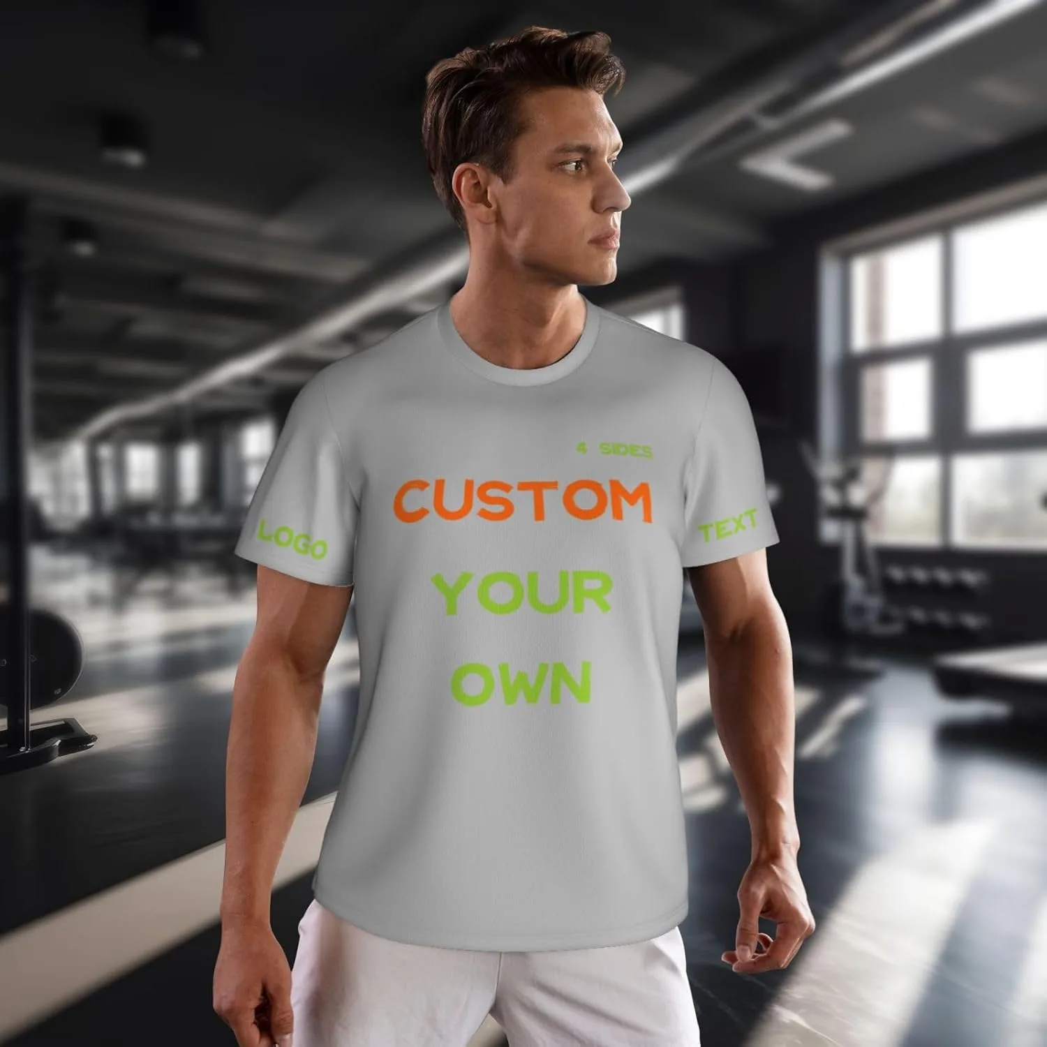 Футболка Custom с принтом на 4 сторонах для мужчин — фото 4