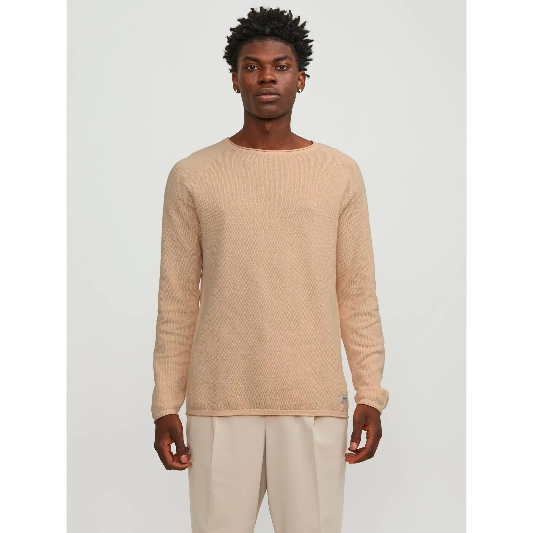 

Свитер с круглым вырезом Jack & Jones "JJEHILL KNIT CREW NECK NOOS", цвет Apricot Ice