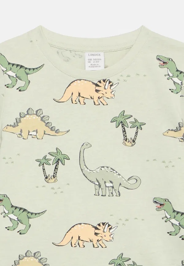 Футболка с принтом Dino 2 pack Lindex, светло-бежевый — фото 4