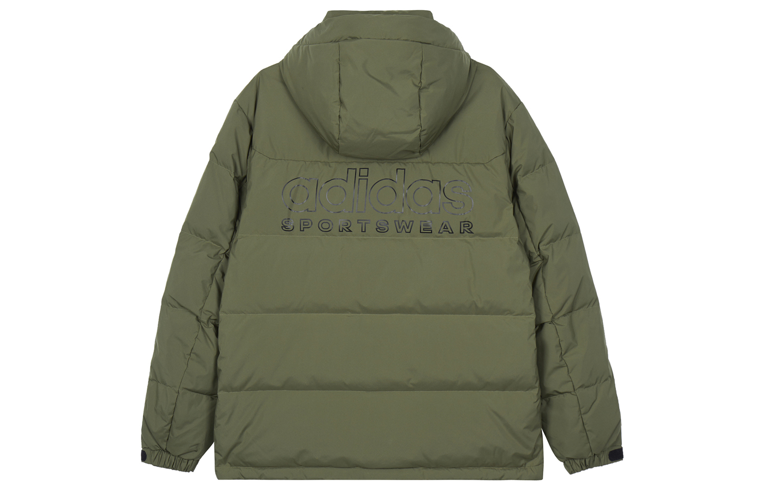Adidas Пуховик мужской Страта оливково-зеленый, Strata Olive Green — фото 4