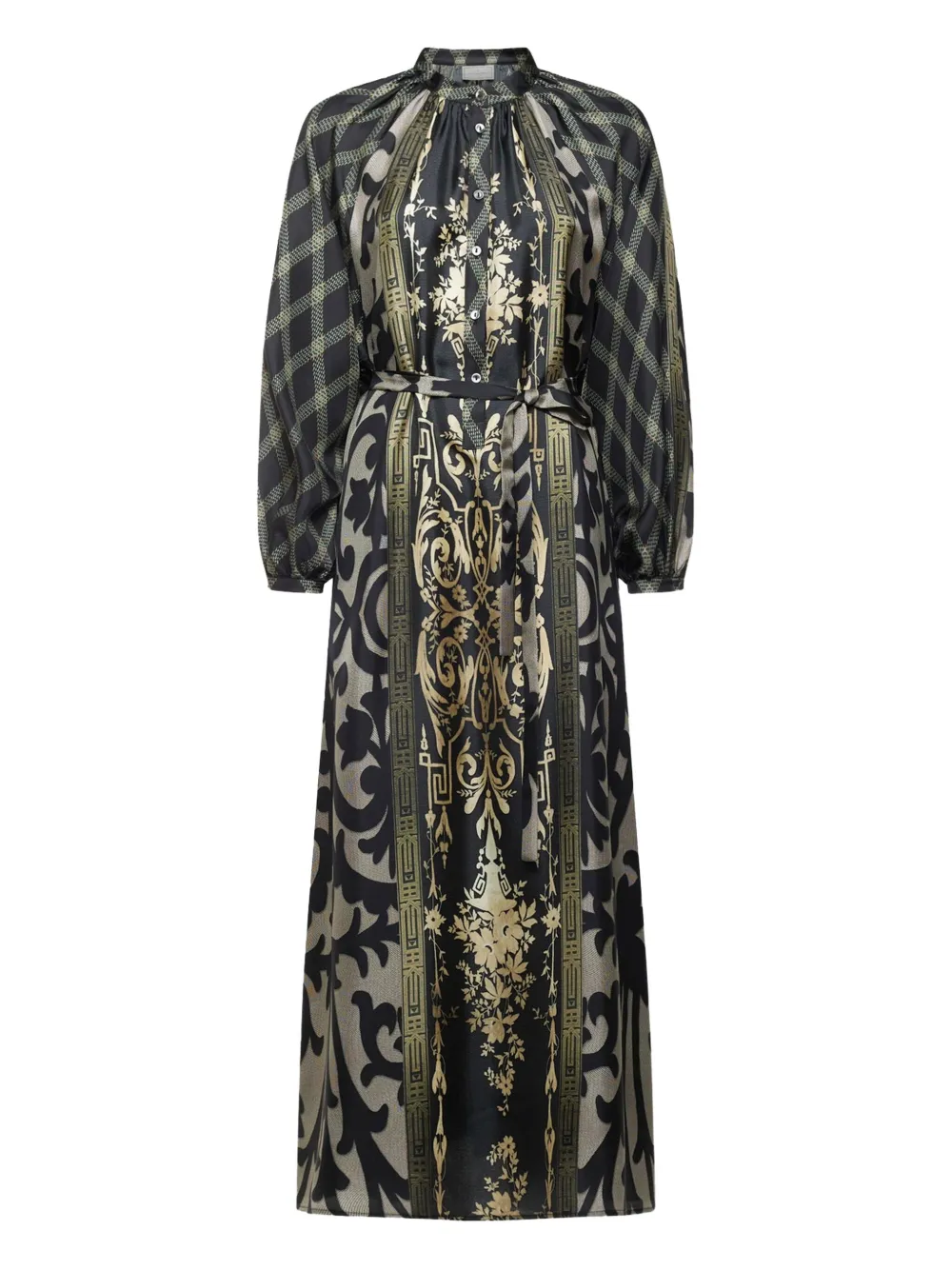 

Макси-платье с геометрическим узором Pierre-Louis Mascia, черный