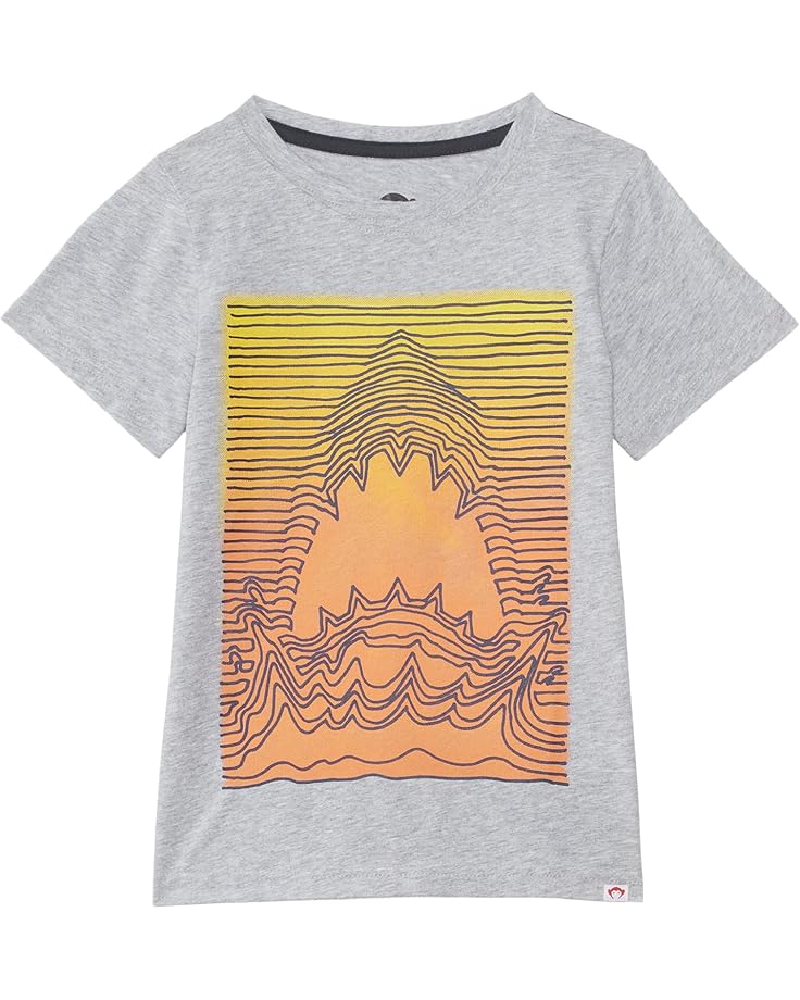 

Футболка Appaman Kids Line Shark Short Sleeve Graphic Tee, цвет Heather Mist